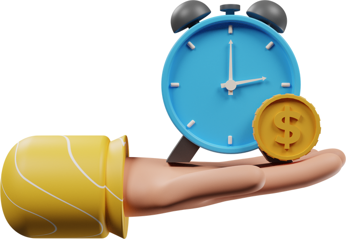 3D Time is Money Illustration